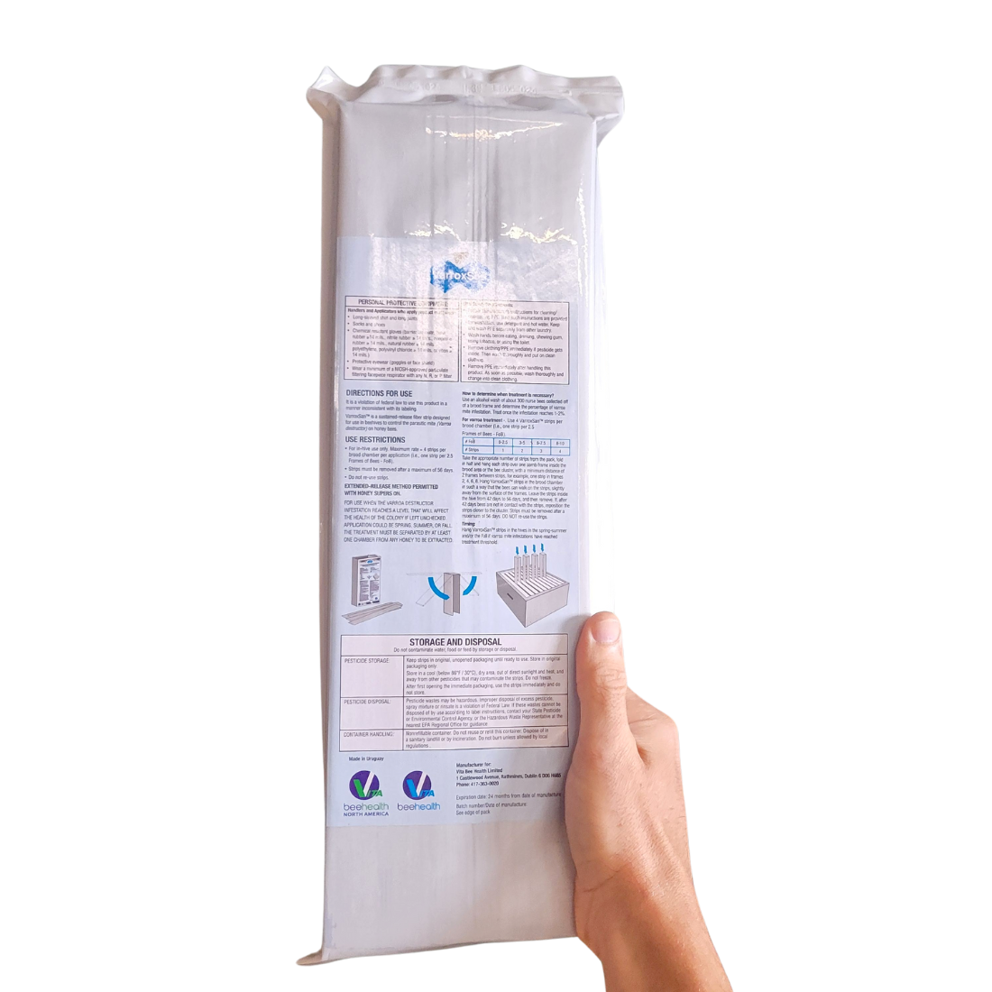 Oxalic acid strips for varroa mites