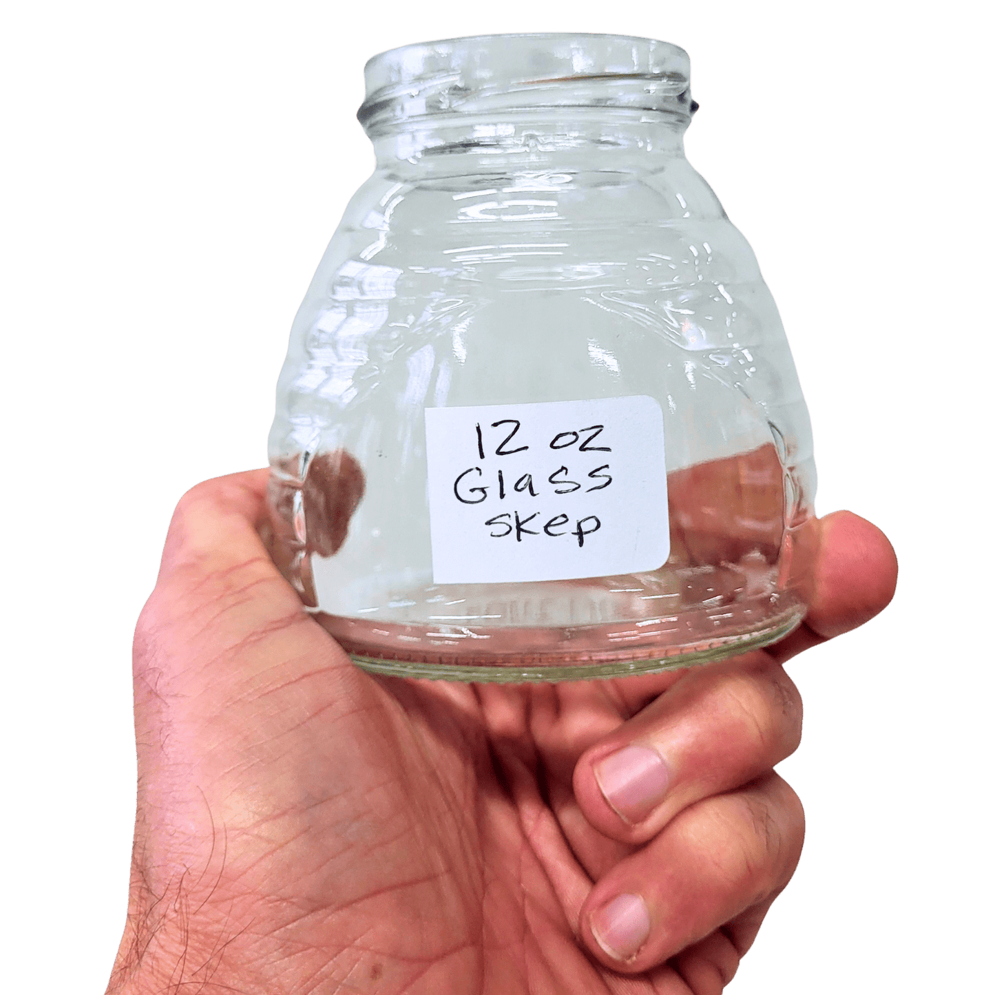 12 oz Glass Skep Jars - Bitterroot Buzz Bees