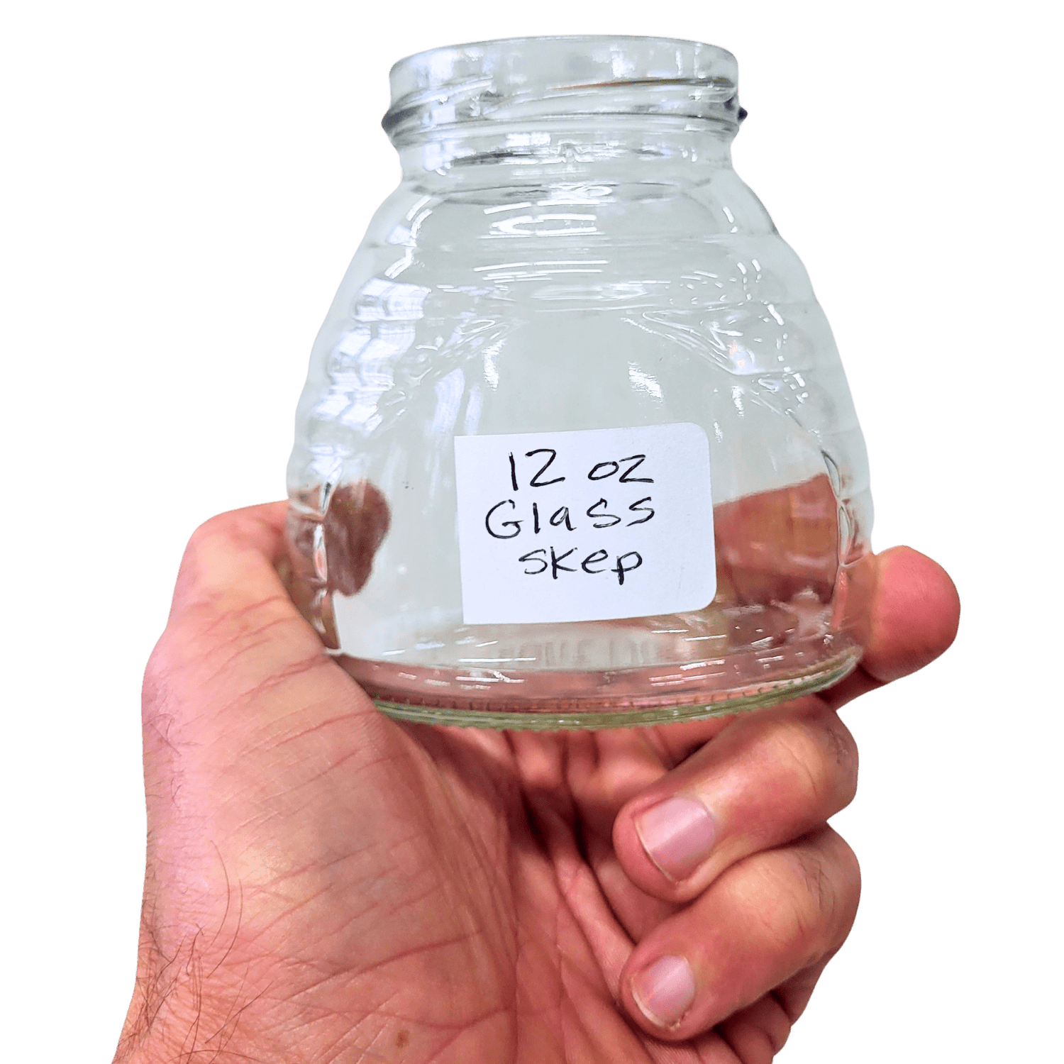 12 oz Glass Skep Jars - Bitterroot Buzz Bees