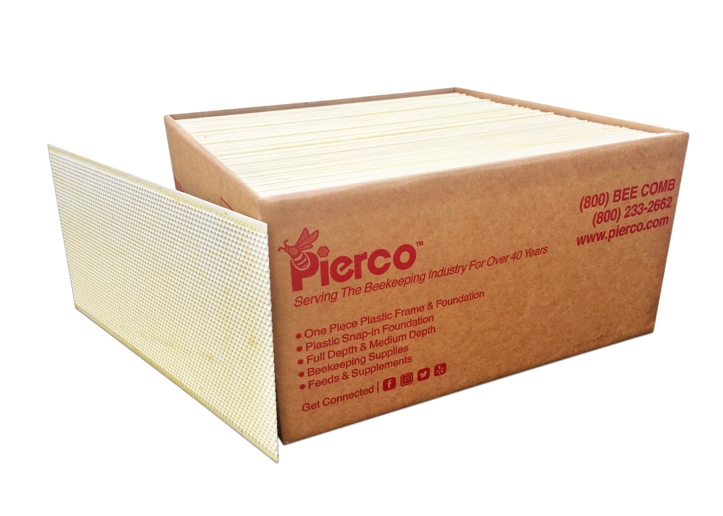 9" Deep Plastic Foundation Waxed - 100 pack - Bitterroot Buzz Bees