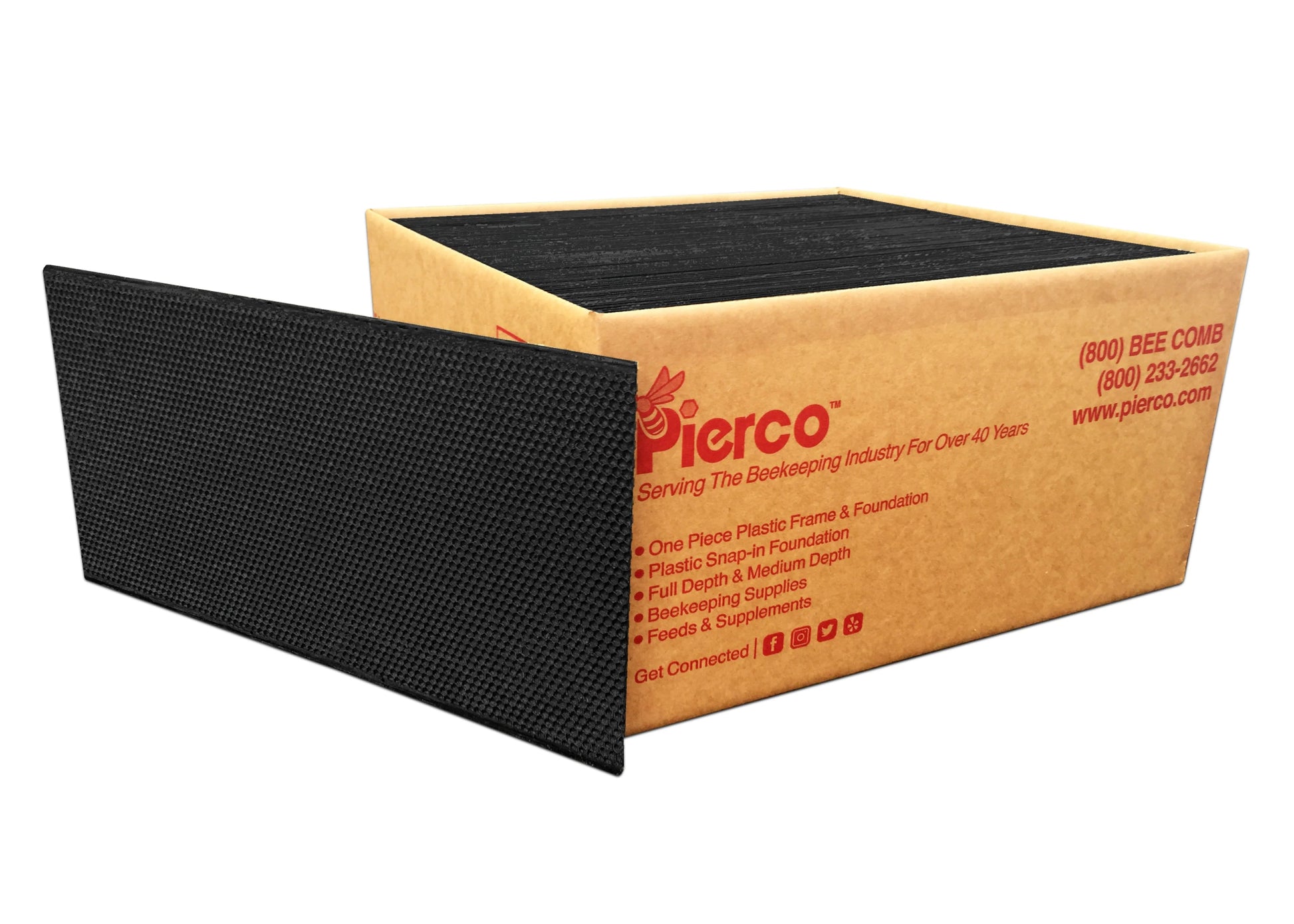 9" Deep Plastic Foundation Waxed - 100 pack - Bitterroot Buzz Bees