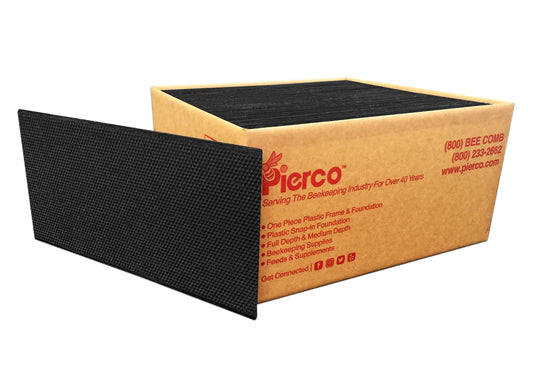 9" Deep Plastic Foundation Waxed - 100 pack - Bitterroot Buzz Bees