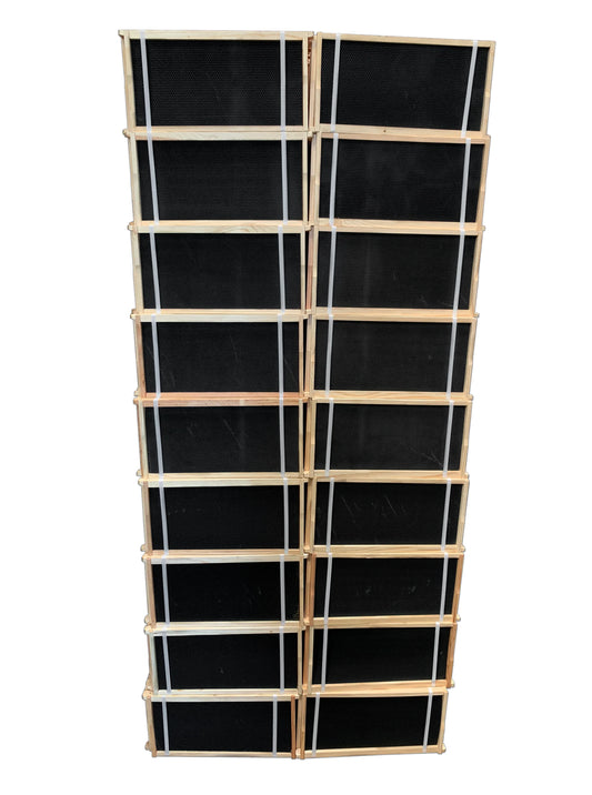 9 1/8” Deep Wood Frame, Black Foundation, Double Waxed - Pallet of 810