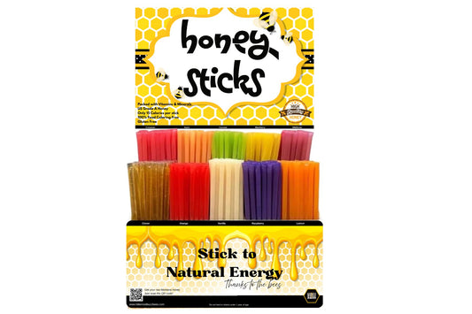 Bitterroot Buzz Bees Honey Sticks – 500 Count Display