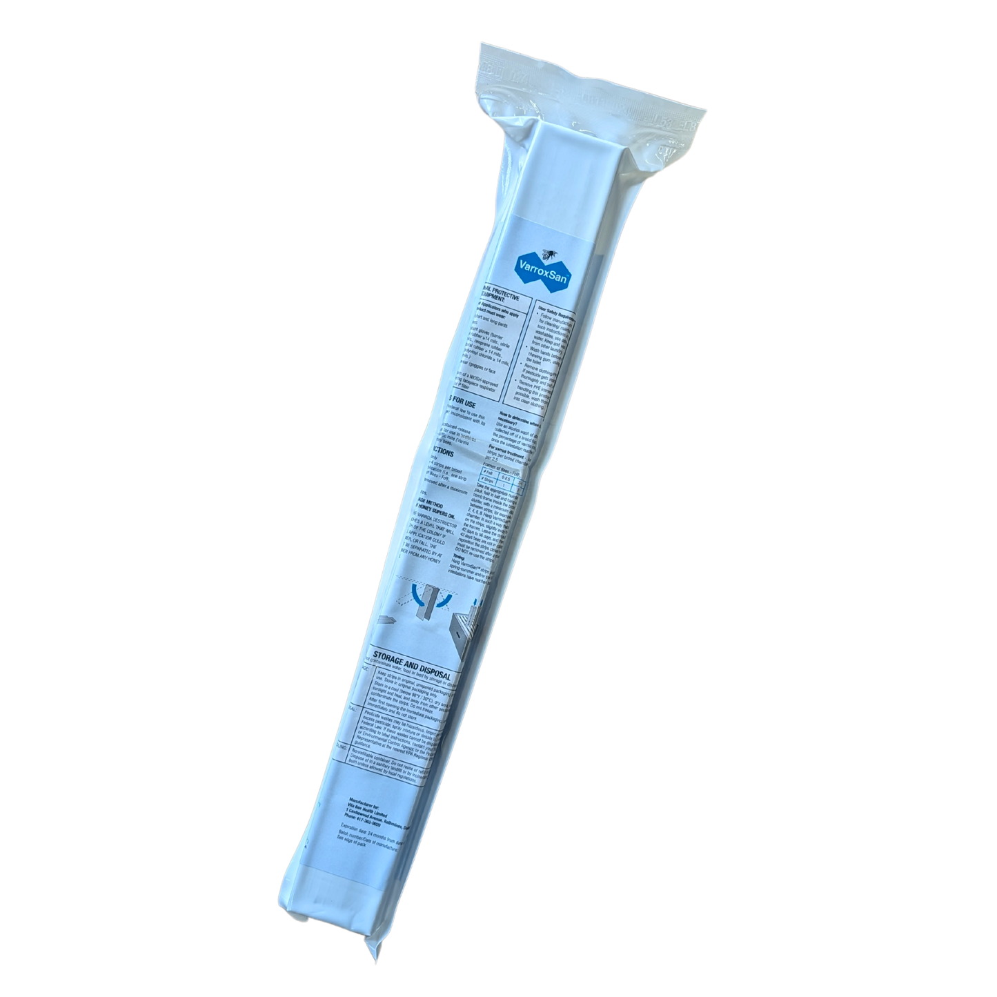 Oxalic acid strips for varroa mites