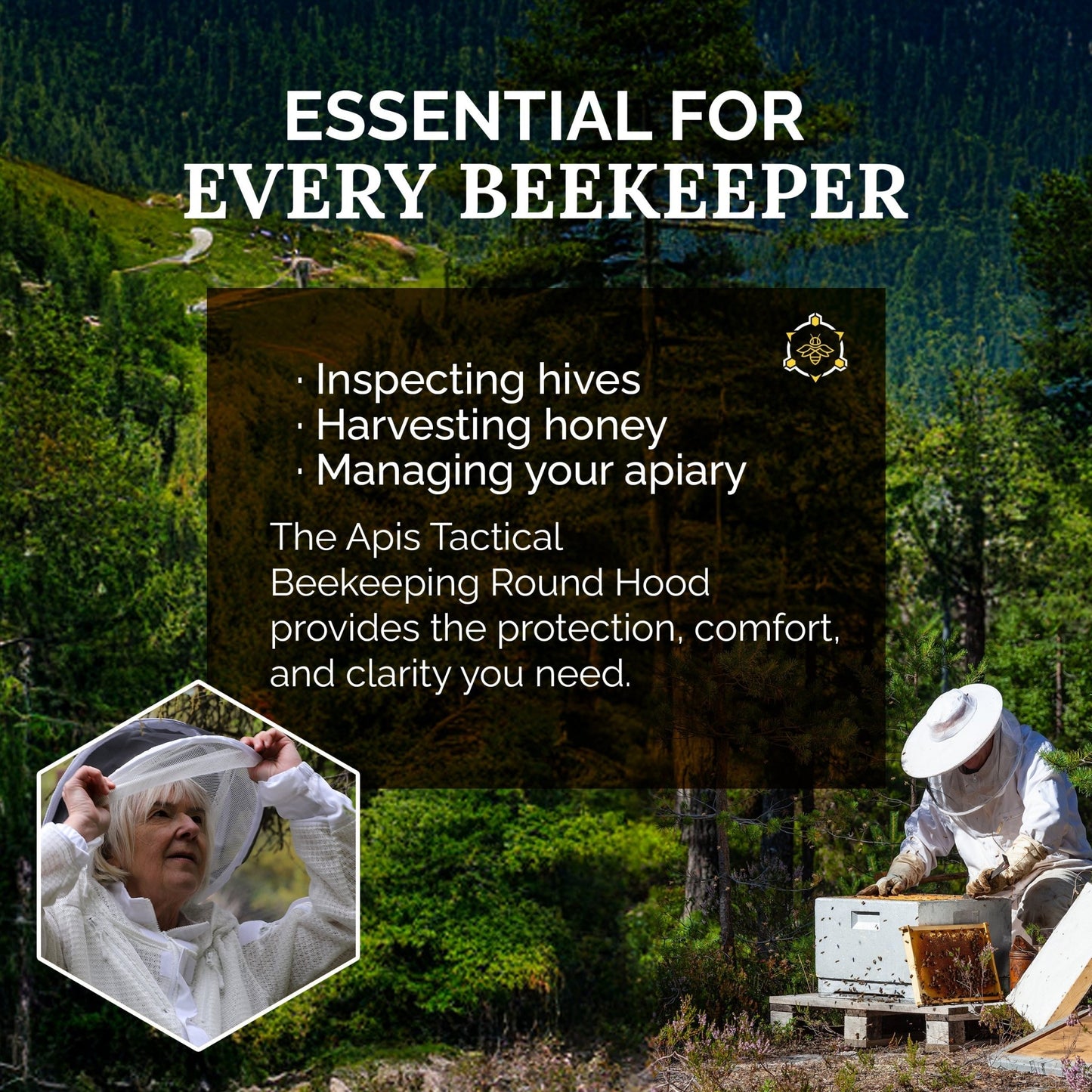 Apis Tactical Beekeeping Round Hood - Bitterroot Buzz Bees