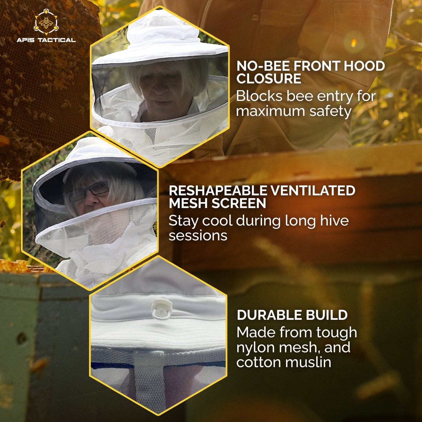 Apis Tactical Beekeeping Round Hood - Bitterroot Buzz Bees