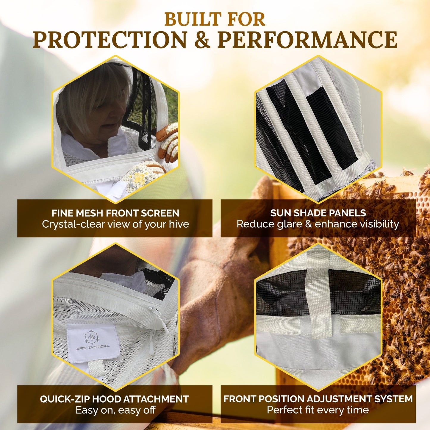 Apis Tactical PRO Beekeeping Fencing Veil - Bitterroot Buzz Bees