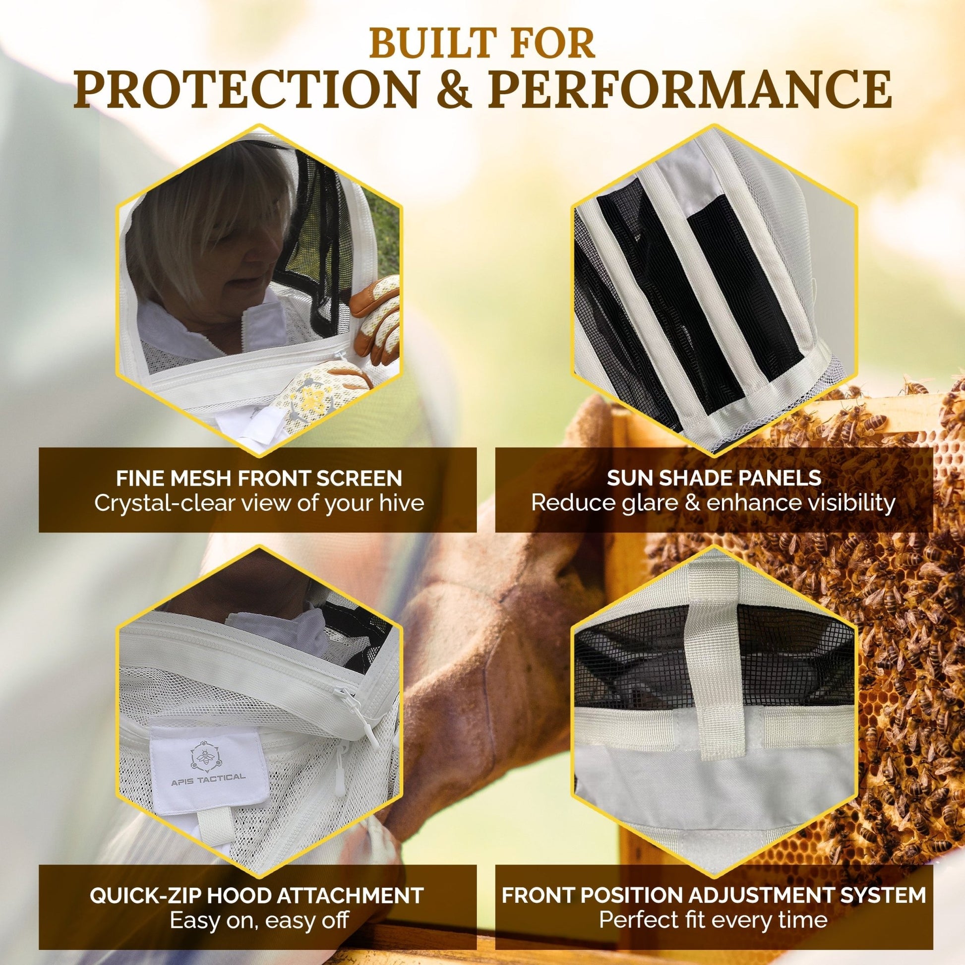 Apis Tactical PRO Beekeeping Fencing Veil - Bitterroot Buzz Bees