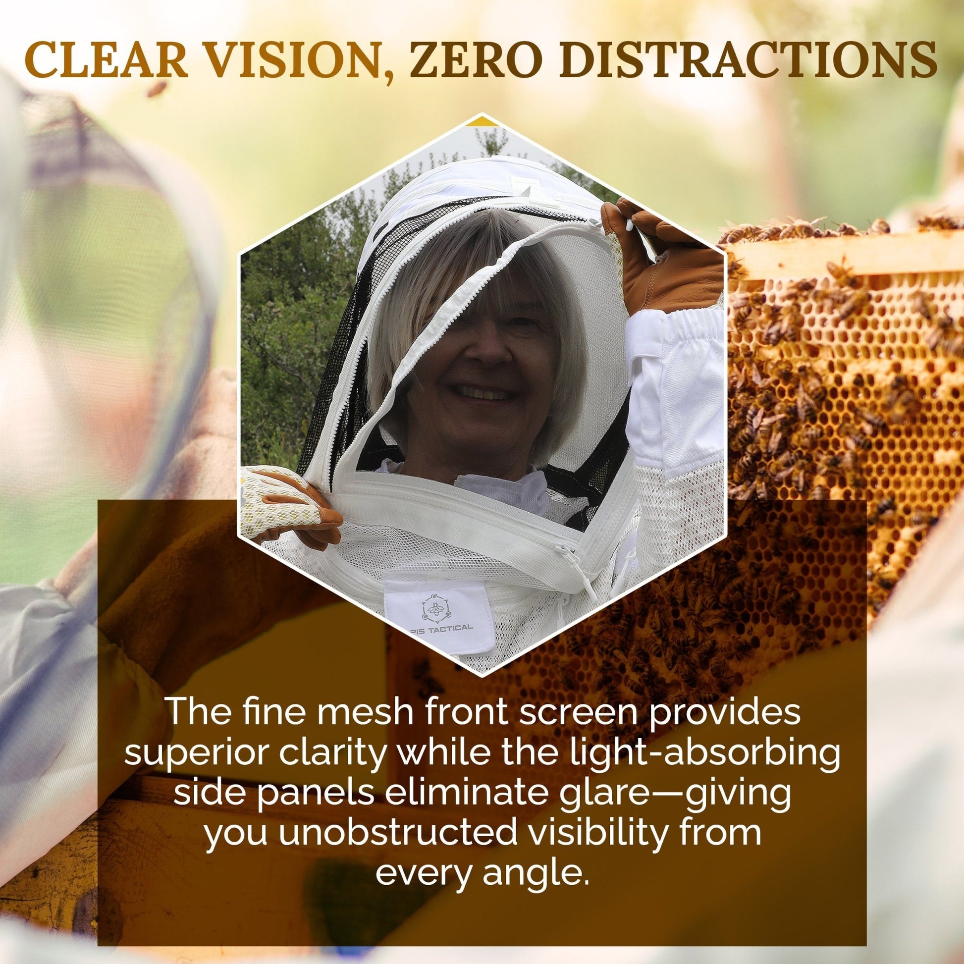 Apis Tactical PRO Beekeeping Fencing Veil - Bitterroot Buzz Bees
