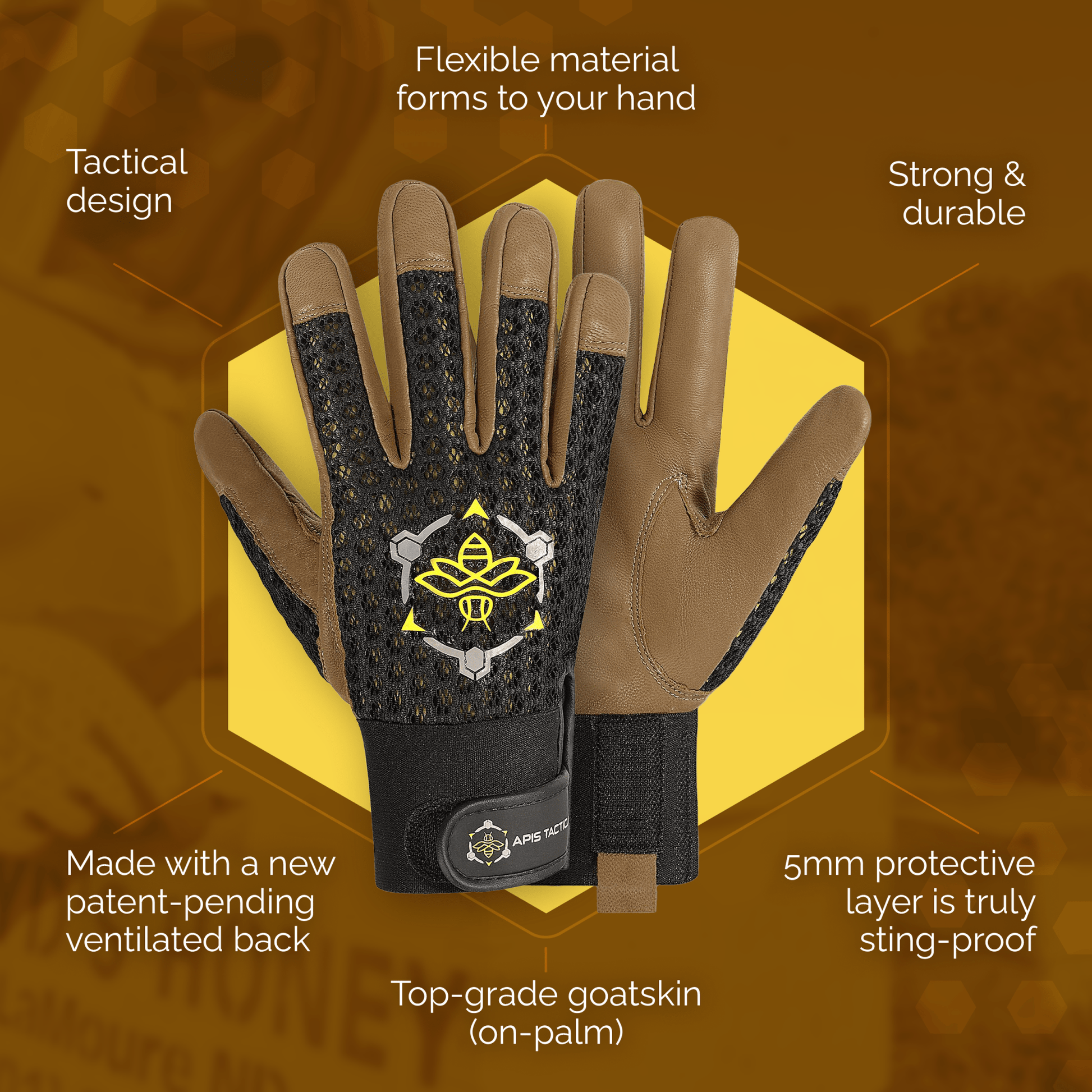 Apis Tactical PRO Beekeeping Gloves - Bitterroot Buzz Bees