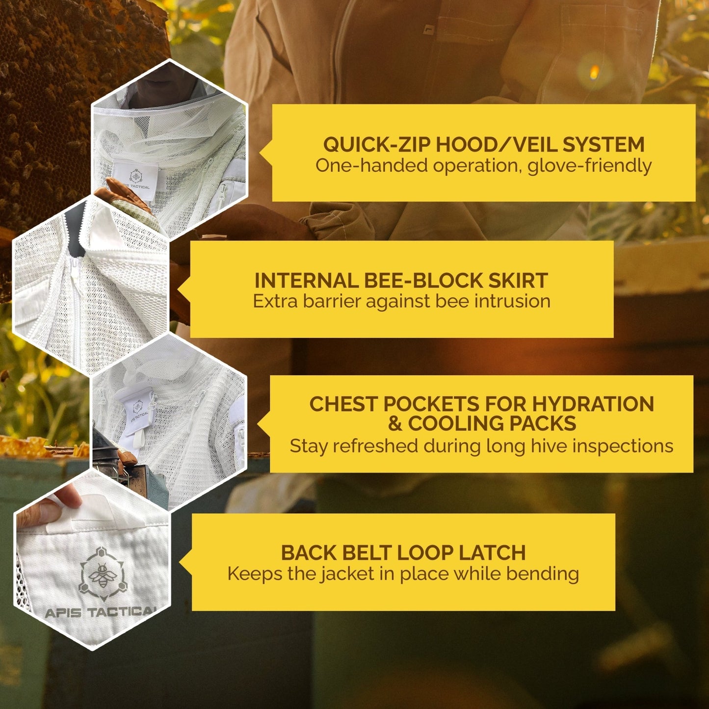 Apis Tactical PRO Ventilated Beekeeping Jacket - Bitterroot Buzz Bees