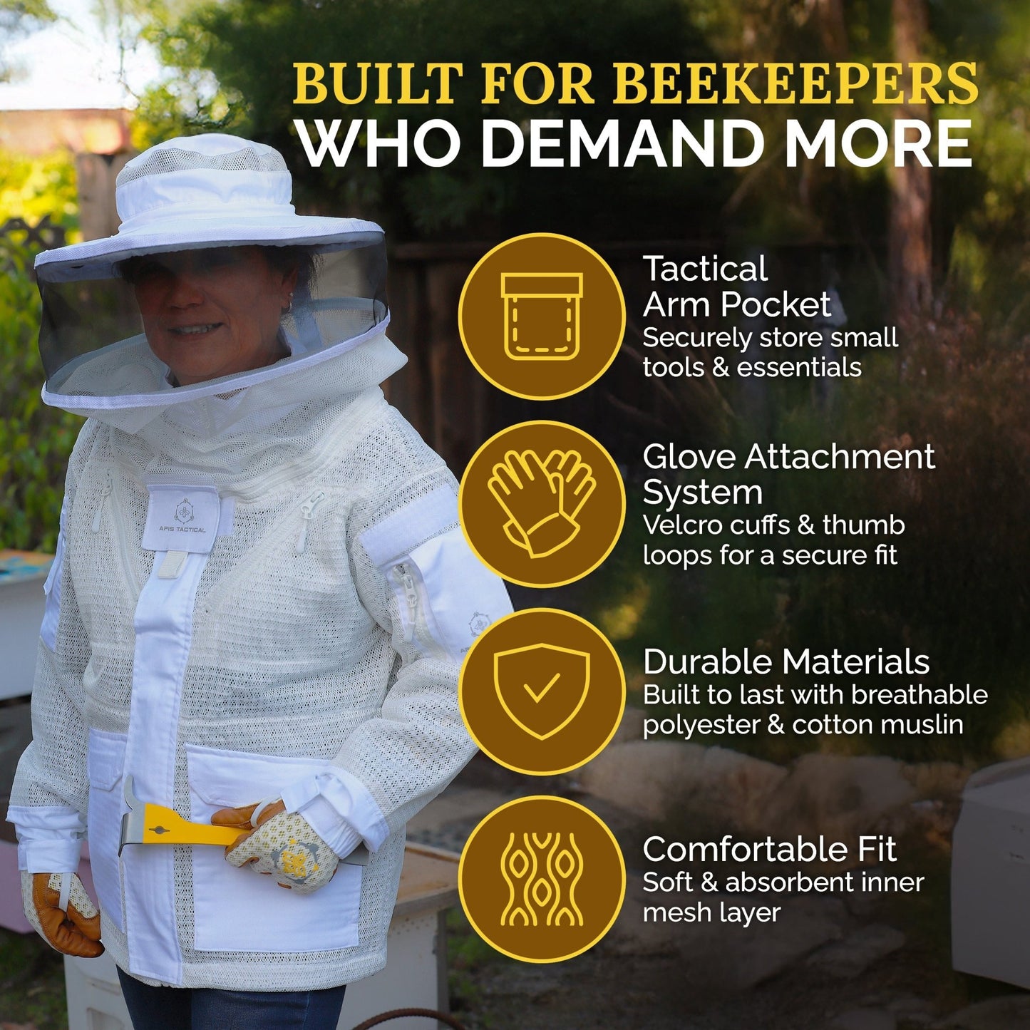 Apis Tactical PRO Ventilated Beekeeping Jacket - Bitterroot Buzz Bees