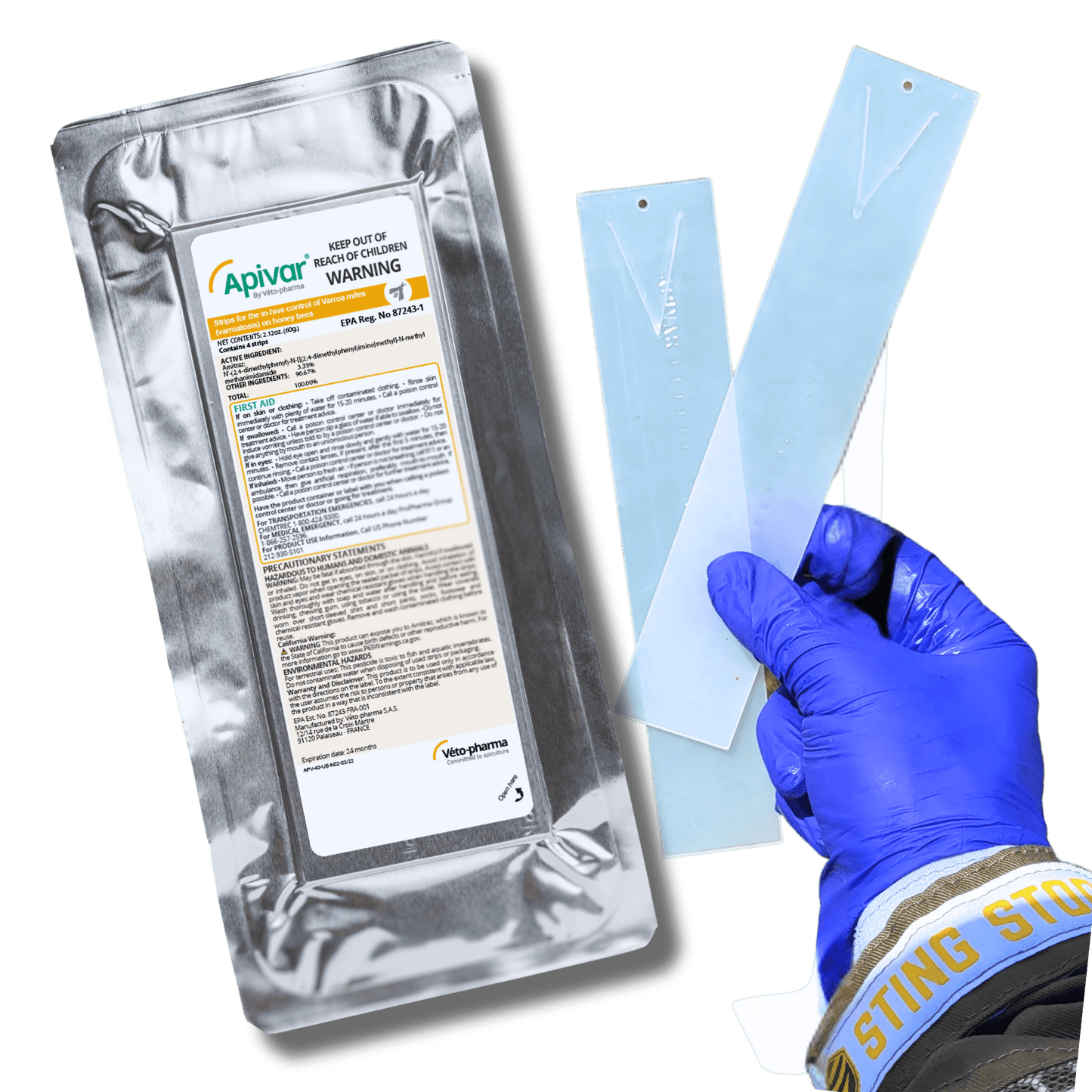 Apivar Original + Apivar 2.0 Varroa Mite Strips - Bitterroot Buzz Bees