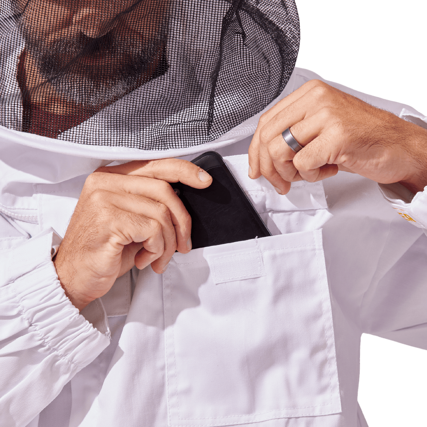 Classic Cotton Beekeeping Jacket with Round Veil - Bitterroot Buzz Bees