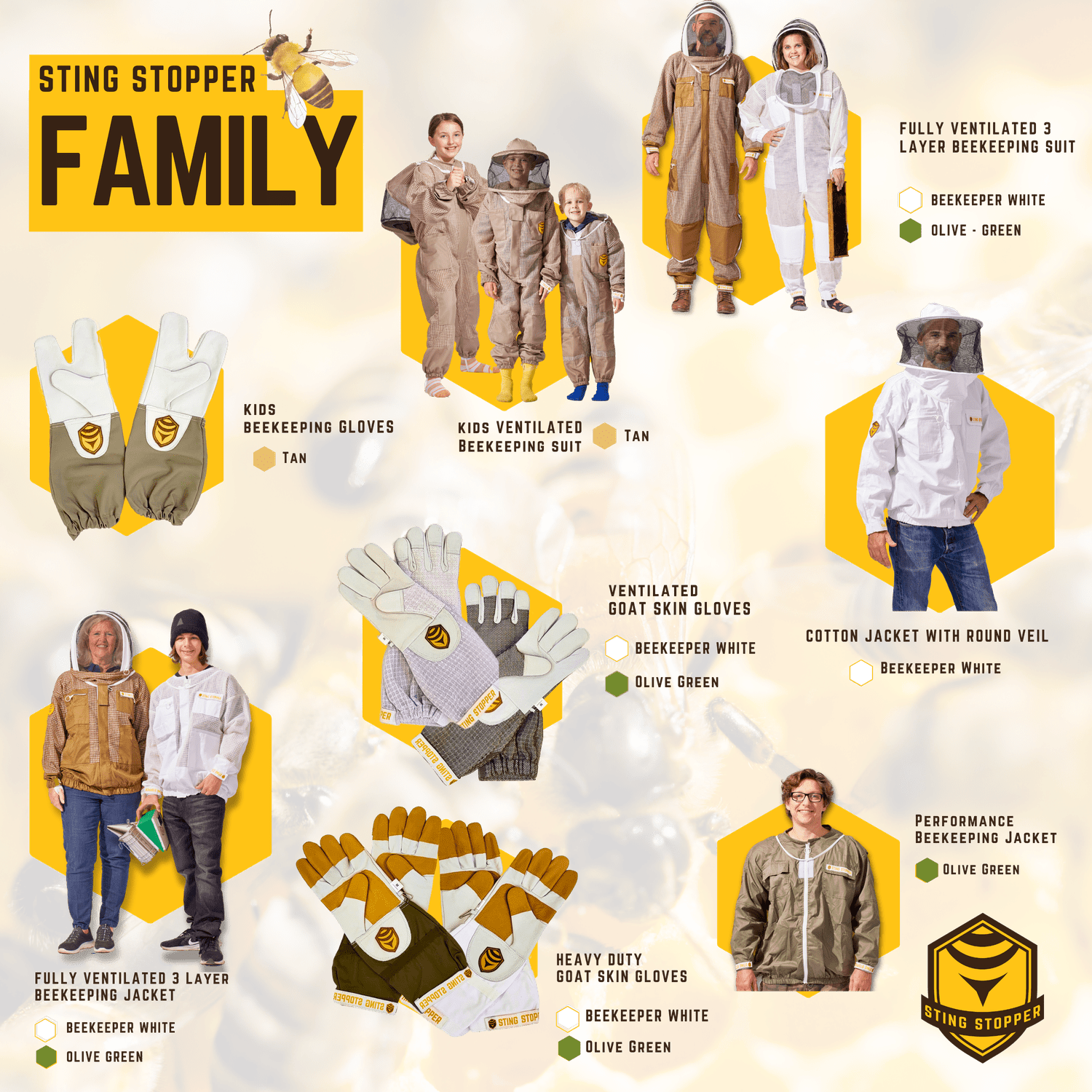 Classic Cotton Beekeeping Jacket with Round Veil - Bitterroot Buzz Bees
