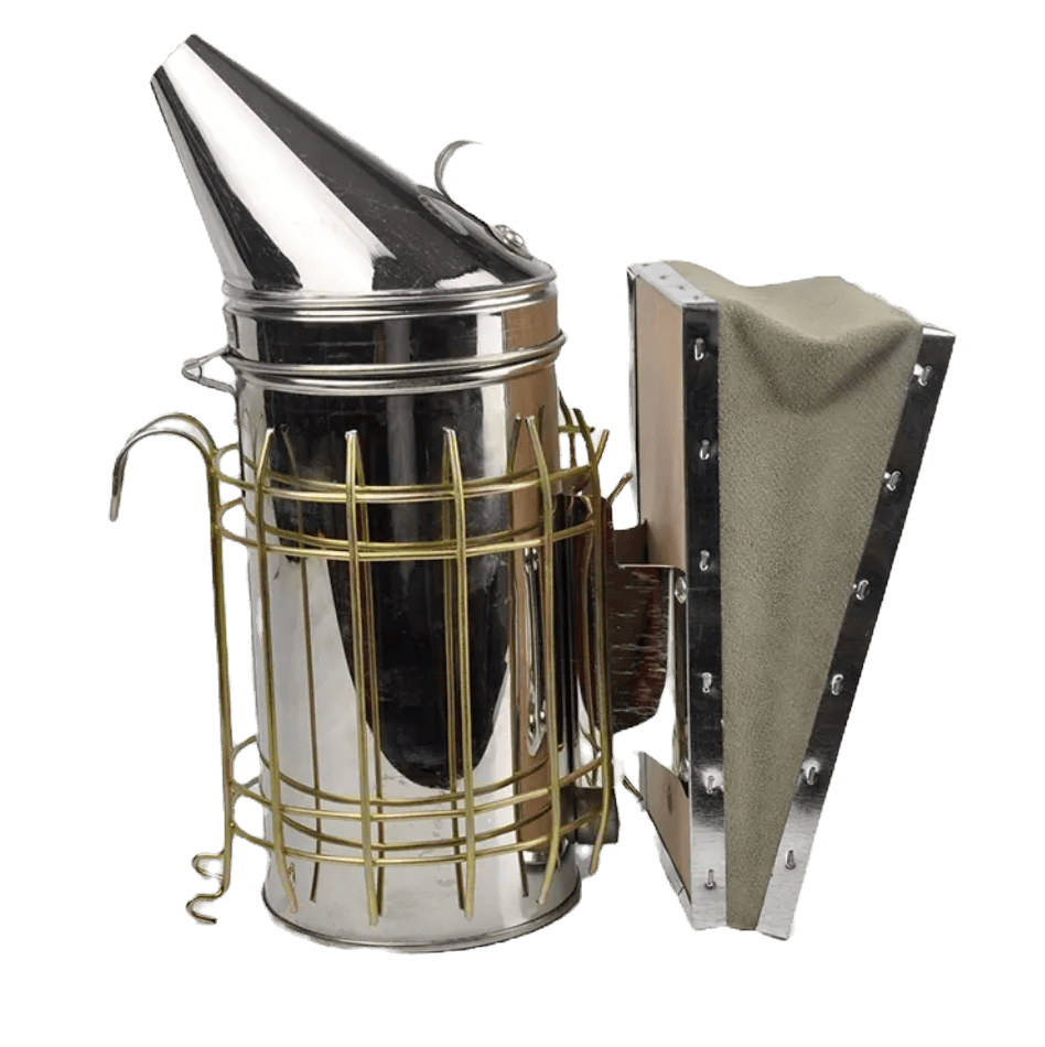 Economy Stainless Steel Smoker with Shield - Bitterroot Buzz Bees