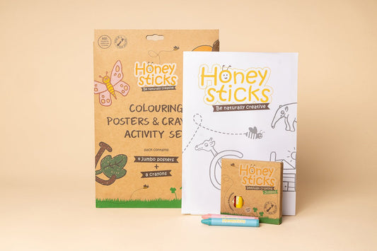 Jumbo Posters and Crayons Activity Set - Bitterroot Buzz Bees