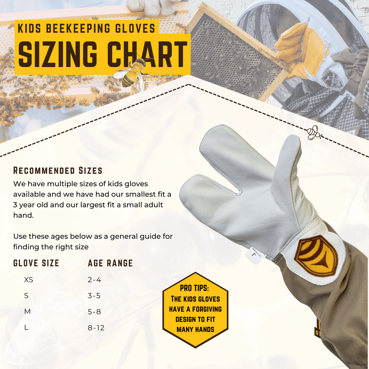 Kids Beekeeping Gloves - Bitterroot Buzz Bees
