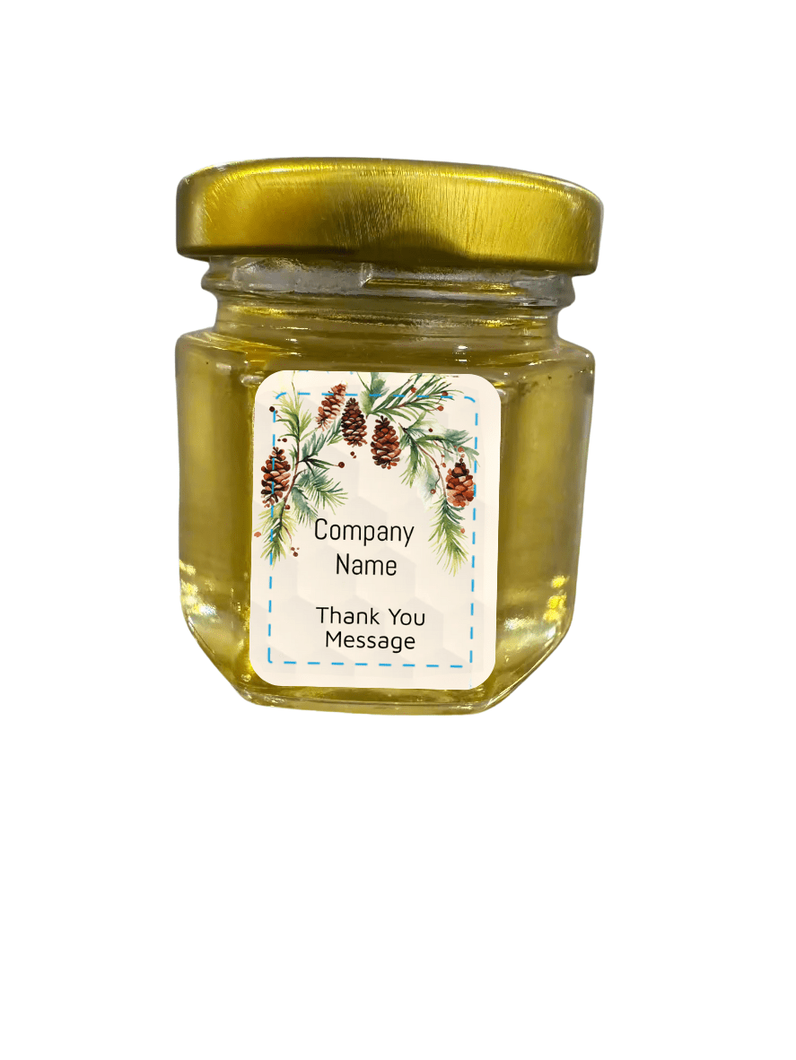 Mini Hex Jar 2oz (Customize Label) - Bitterroot Buzz Bees