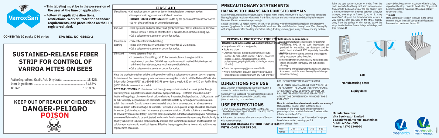 Oxalic acid strips for varroa mites - Bitterroot Buzz Bees