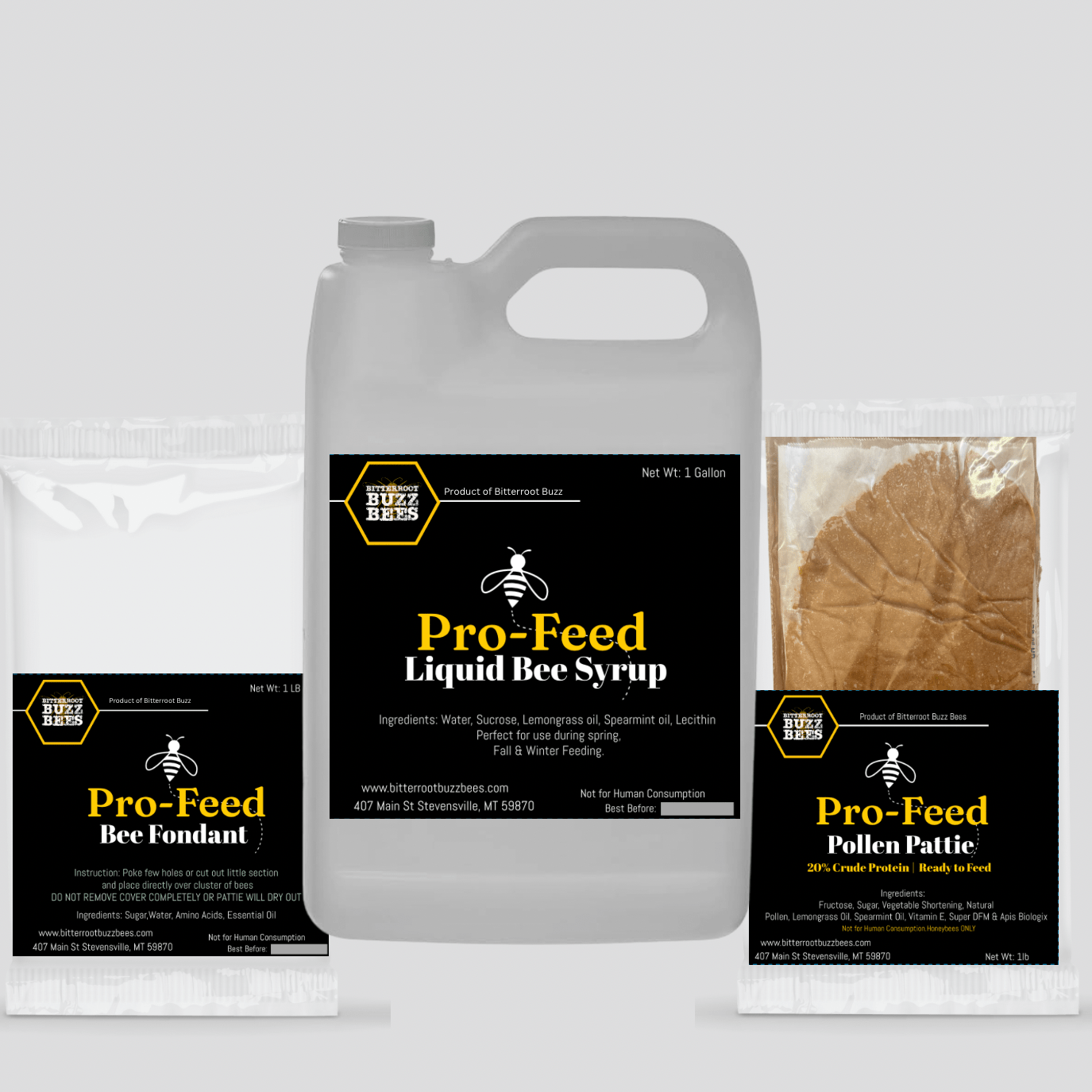 Pro-Bee Health & Nutrition Bundle Pack - Bitterroot Buzz Bees