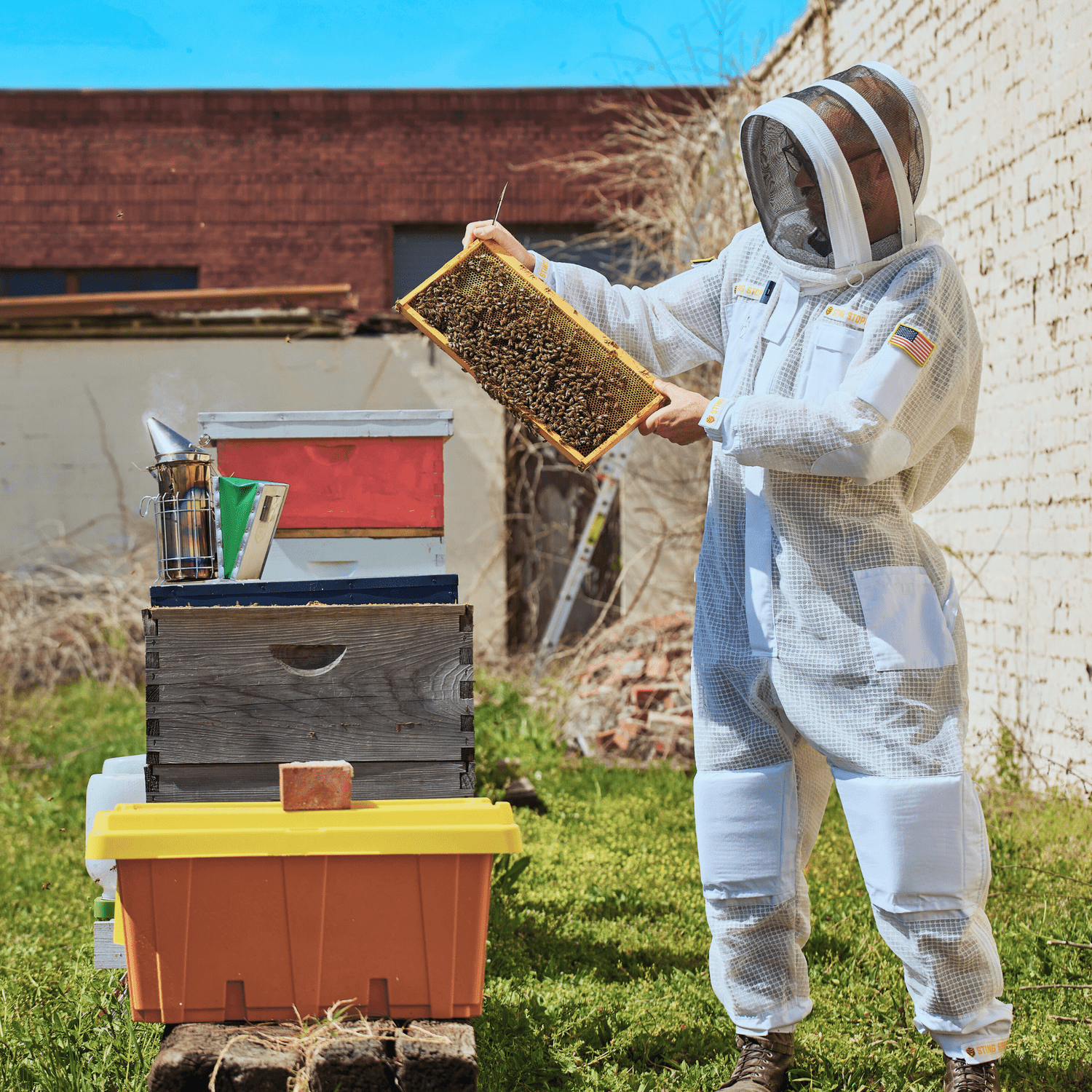 Professional Triple Layer Ventilated Full Beekeeping Suit - Bitterroot Buzz Bees
