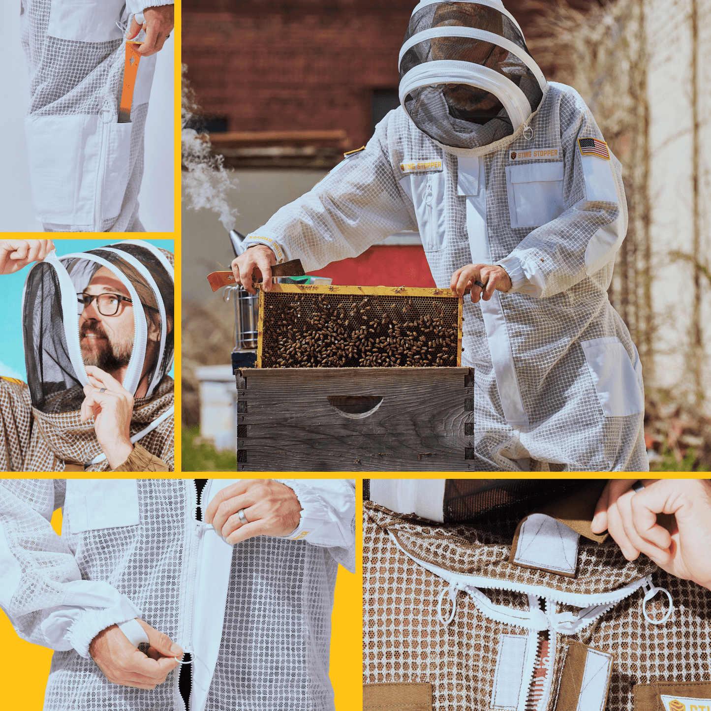 Professional Triple Layer Ventilated Full Beekeeping Suit - Bitterroot Buzz Bees