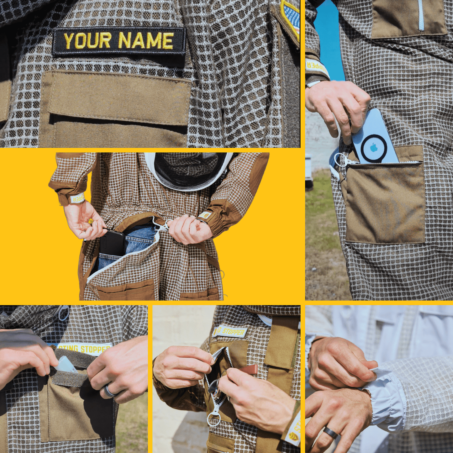 Professional Triple Layer Ventilated Full Beekeeping Suit - Bitterroot Buzz Bees