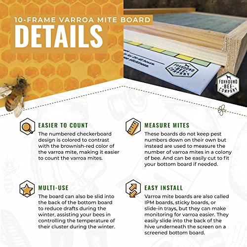 Varroa Mite Board - Bitterroot Buzz Bees